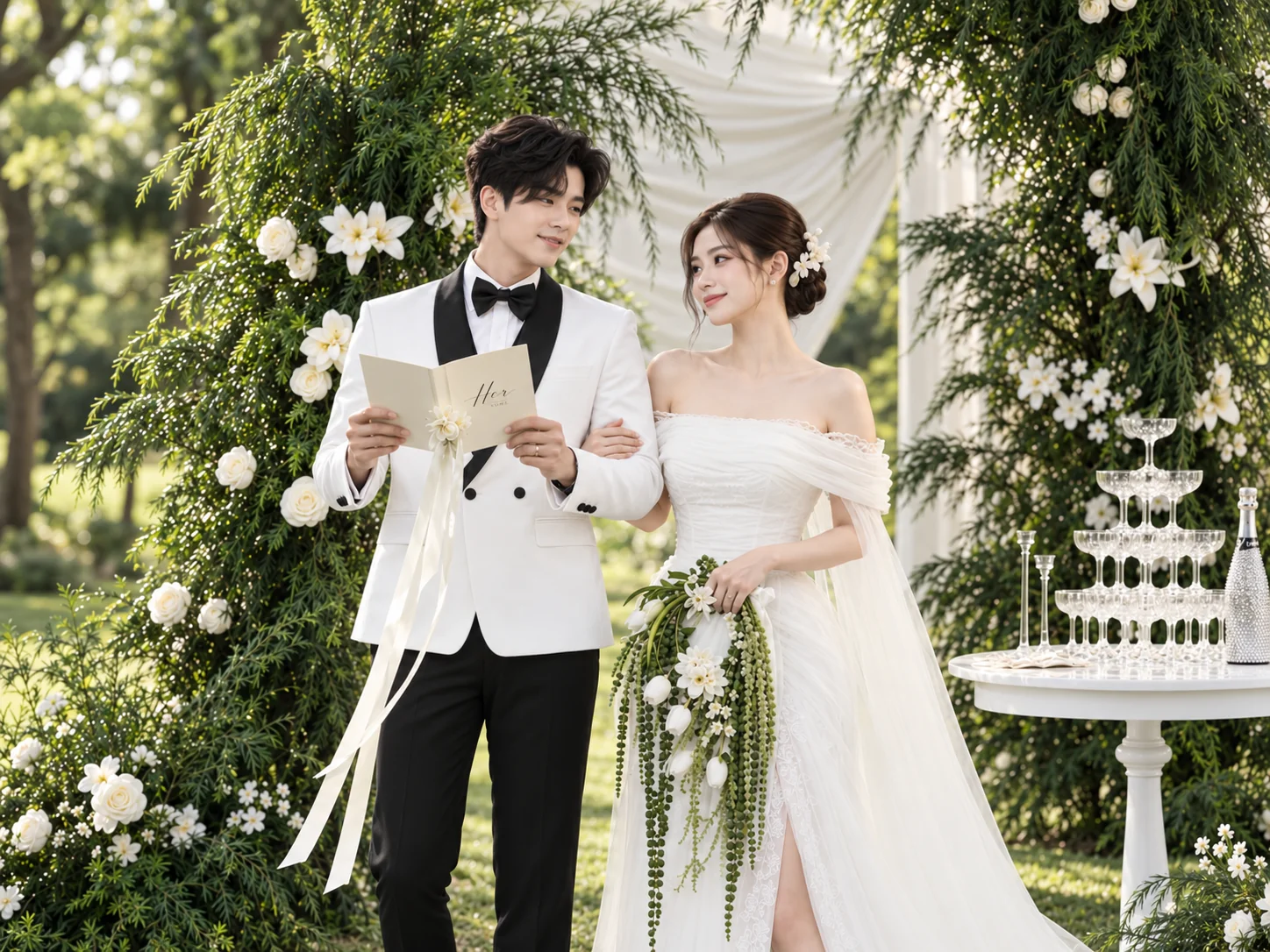 Cô dâu và chú rể trao lời hẹn ước